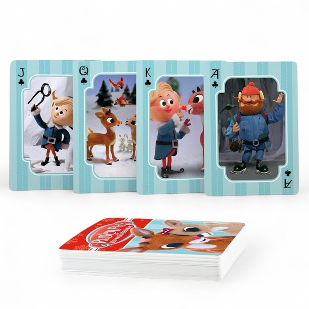 Rudolph The Red-Nosed Reindeer Christmas Retro Playing Cards - NWT - Picture 3 of 5